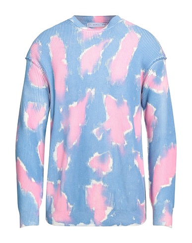 87 AVRIL 90 Pullover Celeste 100% Cotone