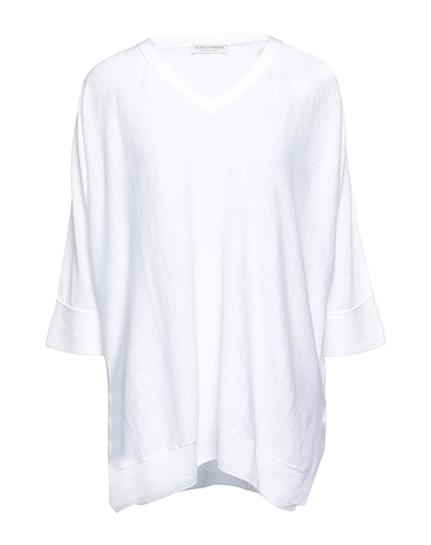 LE TRICOT PERUGIA Sweater White 69% Linen, 30% Cotton, 1% Polyester