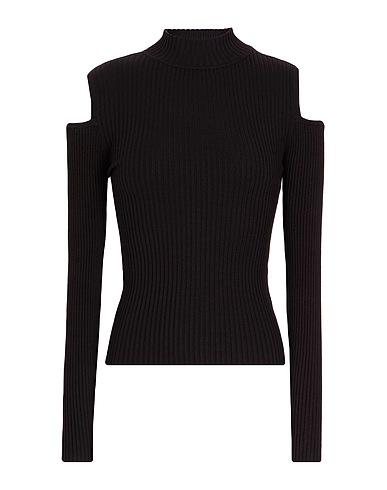 8 by YOOX Polo neck Black 82% Viscose, 16% Recycled polyamide, 2% Elastane