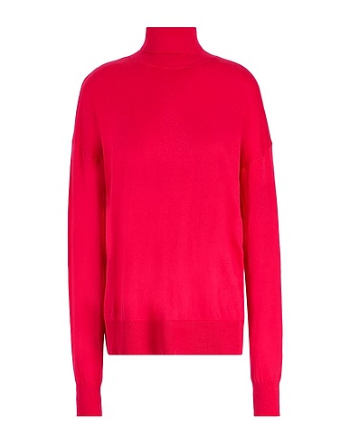 8 by YOOX Turtleneck KNIT RELAXED FIT ROLL-NECK
 Fuchsia 70% Organic cotton, 20% Recycled polyamide, 10% Silk