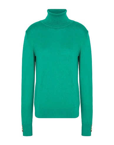 8 by YOOX Polo neck KNIT METAL BUTTONS DETAIL ROLL-NECK
 Green 70% Organic cotton, 20% Recycled polyamide, 10% Silk