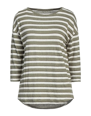 MAJESTIC FILATURES Jumper Military green 93% Linen, 4% Elastane, 3% Cotton