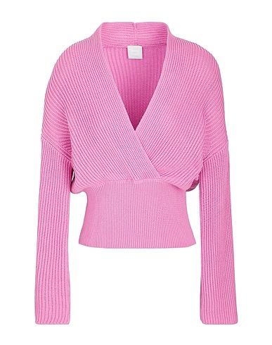 8 by YOOX Jumper ORGANIC COTTON CROSS DETAIL TOP
 Pink 100% Organic cotton