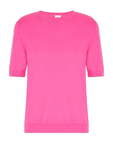8 by YOOX Sweater ORGANIC COTTON-SILK BLEND KNIT S/SLEEVE CREWNECK TOP
 Pink 70% Organic cotton, 20% Recycled polyamide, 10% Silk