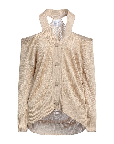 DONDUP Cardigan BEIGE 80% Linen, 20% Viscose