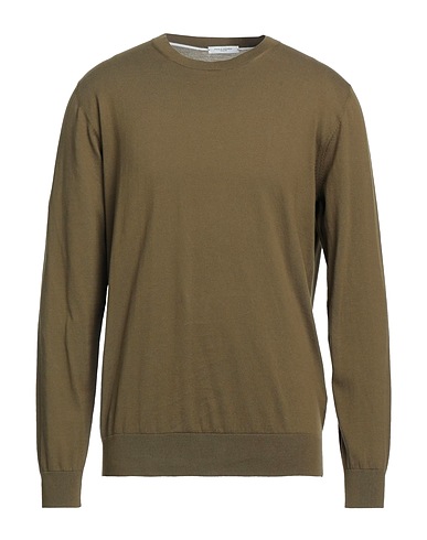 PAOLO PECORA Pullover Verde militare 100% Cotone