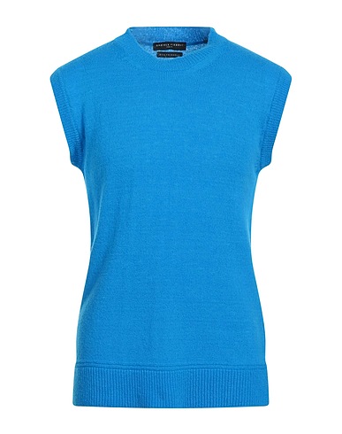 DANIELE FIESOLI Sleeveless sweater Azure 70% Merino Wool, 30% Polyamide
