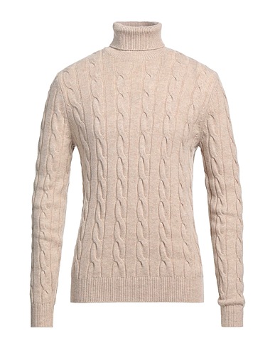 MALO Polo neck Beige 70% Wool, 30% Cashmere