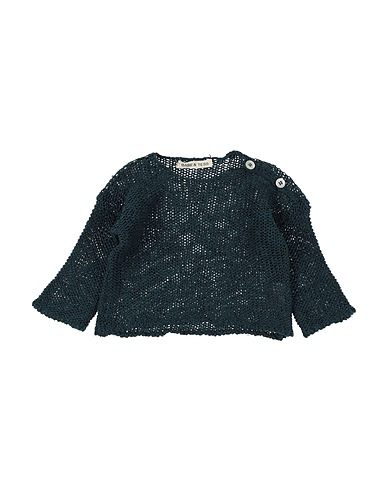 BABE & TESS Pullover Verde petrolio 53% Lino, 47% Cotone