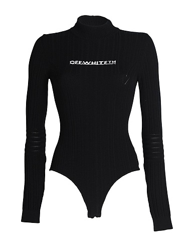 OFF-WHITE™ Polo neck Black 90% Viscose, 10% Polyester