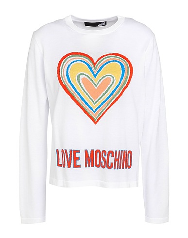LOVE MOSCHINO Jumper White 100% Cotton
