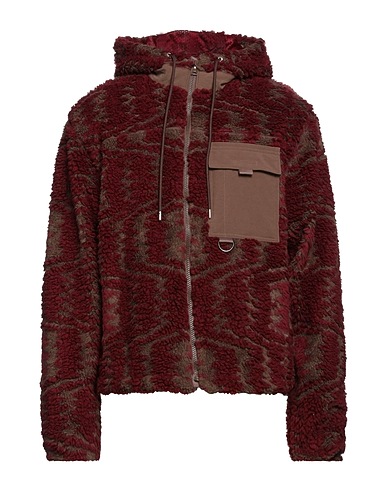JOHN ELLIOTT Teddy Coat Bordeaux 52% Acrilico, 41% Poliestere, 7% Lana