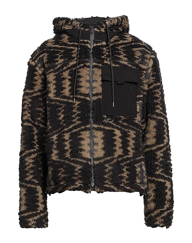 JOHN ELLIOTT Teddy Coat Khaki 52% Acrilico, 41% Poliestere, 7% Lana