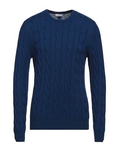 MALO Pullover Blu china 70% Lana, 30% Cachemire