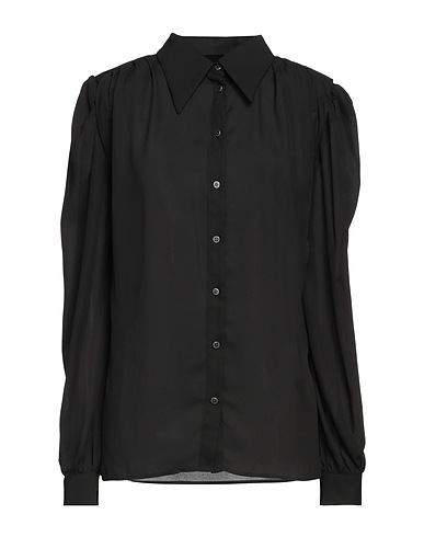 JOHN RICHMOND Solid color shirts & blouses Black 100% Polyester