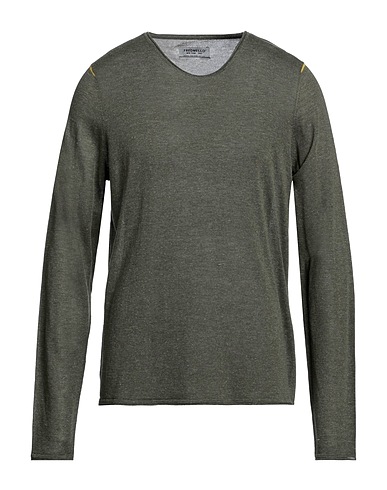 FRED MELLO Jumper Military green 58% Acrylic, 26% Tencel™, 16% Linen