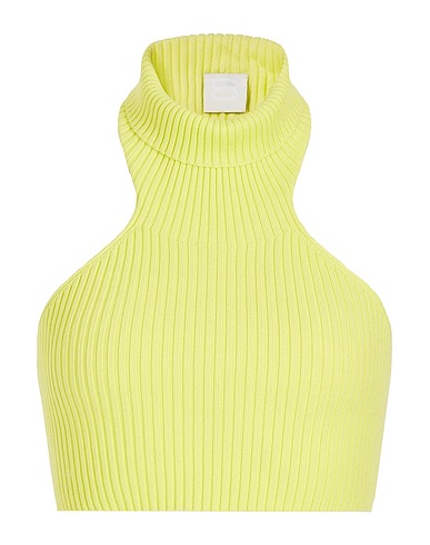 8 by YOOX Crop top VISCOSE KNIT SLEEVELESS ROLL-NECK CROP TOP
 Verde lime 56% Viscosa, 44% Poliammide riciclato