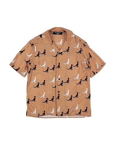 NEIL BARRETT Camicia fantasia Cammello 100% Viscosa