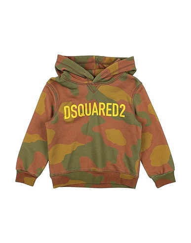 DSQUARED2 Hoodie Khaki 100% Baumwolle