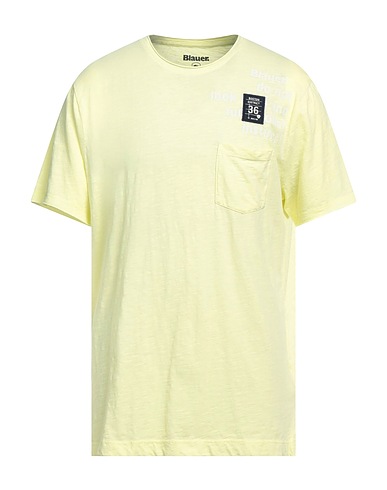 BLAUER. T-shirt Pastel yellow 100% Cotton