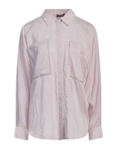PESERICO Striped shirt Mauve 72% Lyocell, 28% Silk, Cotton