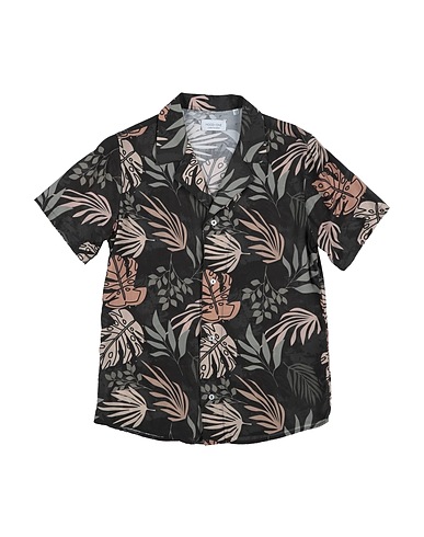 MOOD_ONE Patterned shirt Dark green 100% Viscose