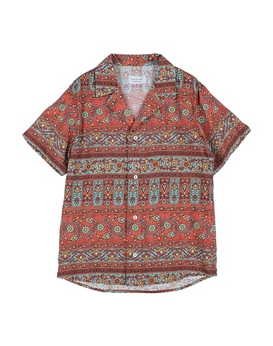 MOOD_ONE Patterned shirt Rust 100% Viscose