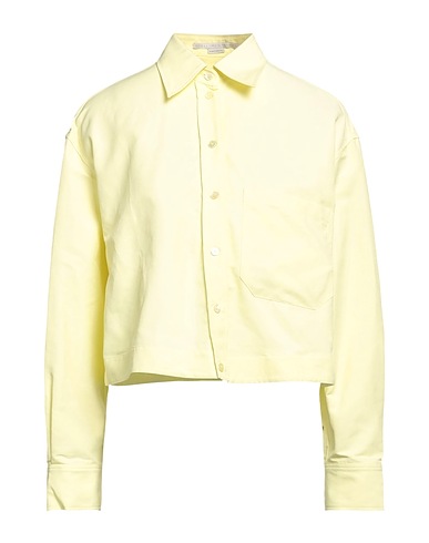STELLA McCARTNEY Solid color shirts & blouses Pastel yellow 40% Polyamide, 36% Cotton, 24% Linen