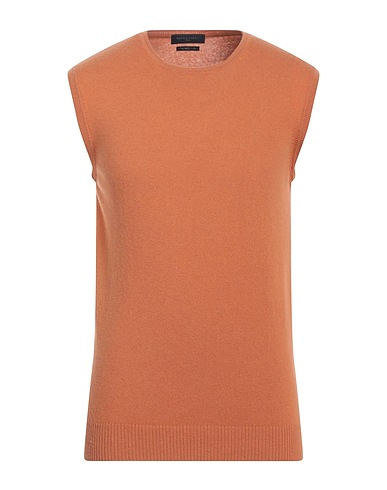 DANIELE FIESOLI Sleeveless sweater Apricot 90% Wool, 10% Cashmere