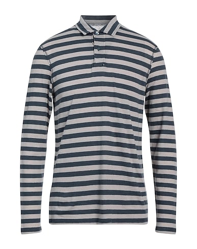 MAJESTIC FILATURES Polo shirt Slate blue 70% Cotton, 30% Cashmere