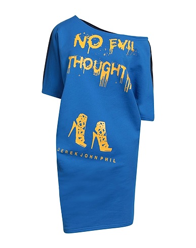 DEREK JOHN PHIL Short dress Bright blue 100% Cotton