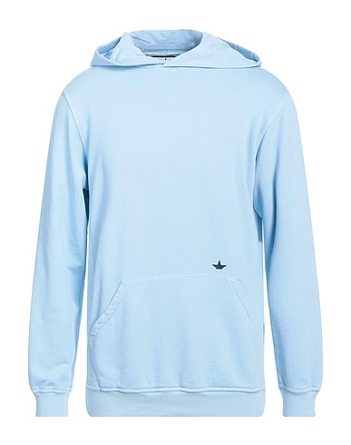 MACCHIA J Hooded sweatshirt Sky blue 100% Cotton