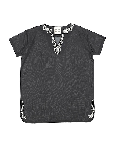 DOUUOD Top Noir 100% Coton