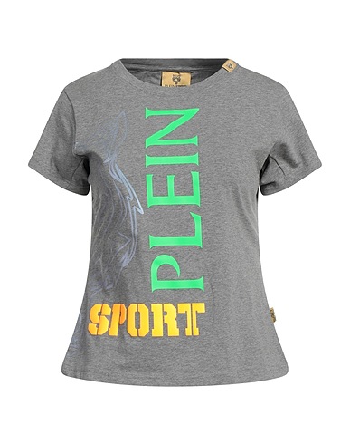 PLEIN SPORT T-Shirt Grau 96% Baumwolle, 4% Elastan