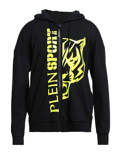 PLEIN SPORT Hooded track jacket  Charcoal 52% Cotton, 48% Polyester