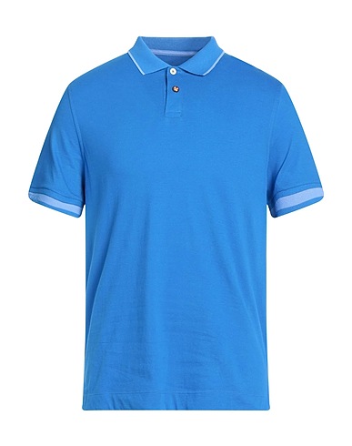 HERITAGE Polo shirt Azure 95% Cotton, 5% Elastane