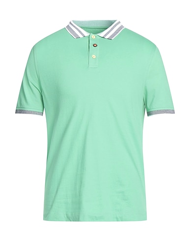 HERITAGE Polo shirt Light green 95% Cotton, 5% Elastane