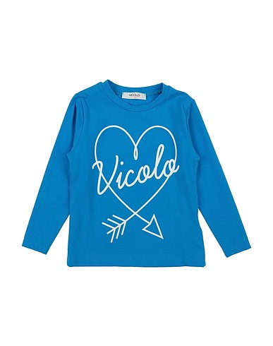 VICOLO T-shirt GIRL Azure 93% Cotton, 7% Elastane