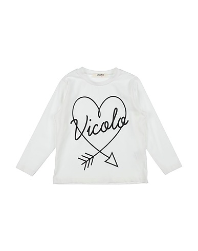VICOLO T-Shirt GIRL Weiß 93% Baumwolle, 7% Elastan
