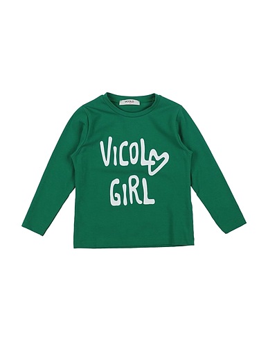 VICOLO T-Shirt Grün 93% Baumwolle, 7% Elastan