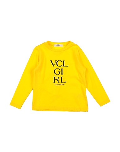 VICOLO T-shirt Giallo 93% Cotone, 7% Elastan