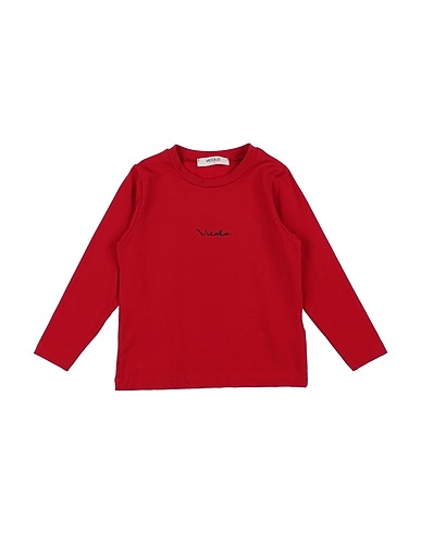 VICOLO T-shirt GIRL Rouge 93% Coton, 7% Élasthanne
