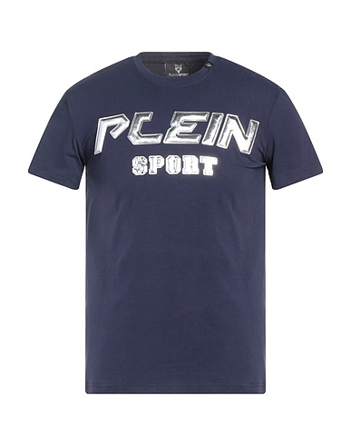 PLEIN SPORT T-shirt Midnight blue 95% Cotton, 5% Elastane