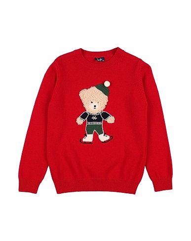 IL GUFO Pullover Rosso 100% Lana Merino