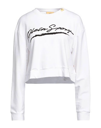 PLEIN SPORT Sweatshirt Weiß 95% Baumwolle, 5% Elastan