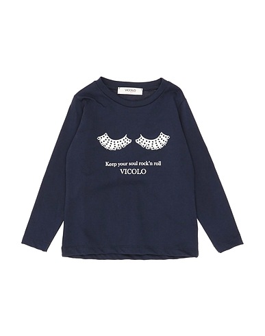 VICOLO T-shirt Blu notte 93% Cotone, 7% Elastan