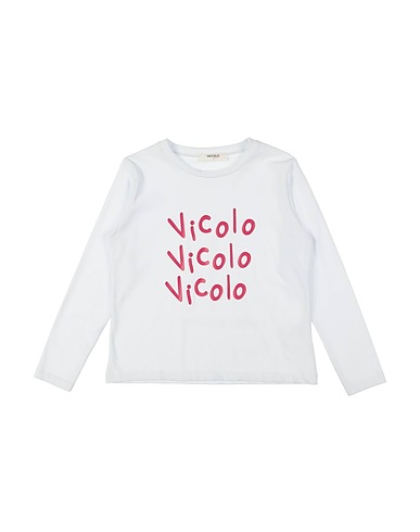 VICOLO T-shirt White 93% Cotton, 7% Elastane