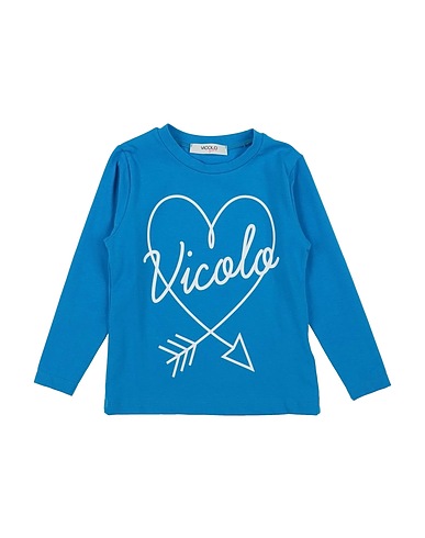 VICOLO T-shirt Azzurro 93% Cotone, 7% Elastan