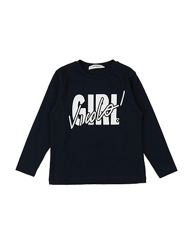 VICOLO T-shirt Blu notte 93% Cotone, 7% Elastan