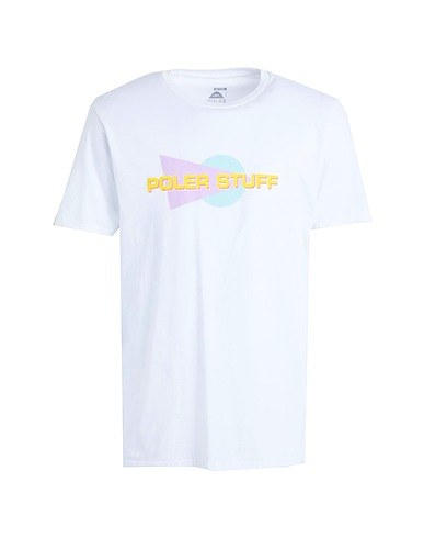 POLER T-shirt Poler Vapor Tee
 White 100% Cotton